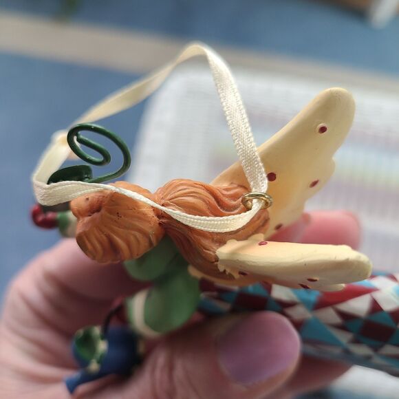 Vintage 2004 Ranger Int'l Gardening Folk Art Angel Ornament Watering Can & Vine - Picture 9 of 10